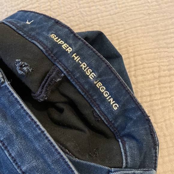 American Eagle blue denim super hi rise Jegging next level stretch . - Picture 10 of 13